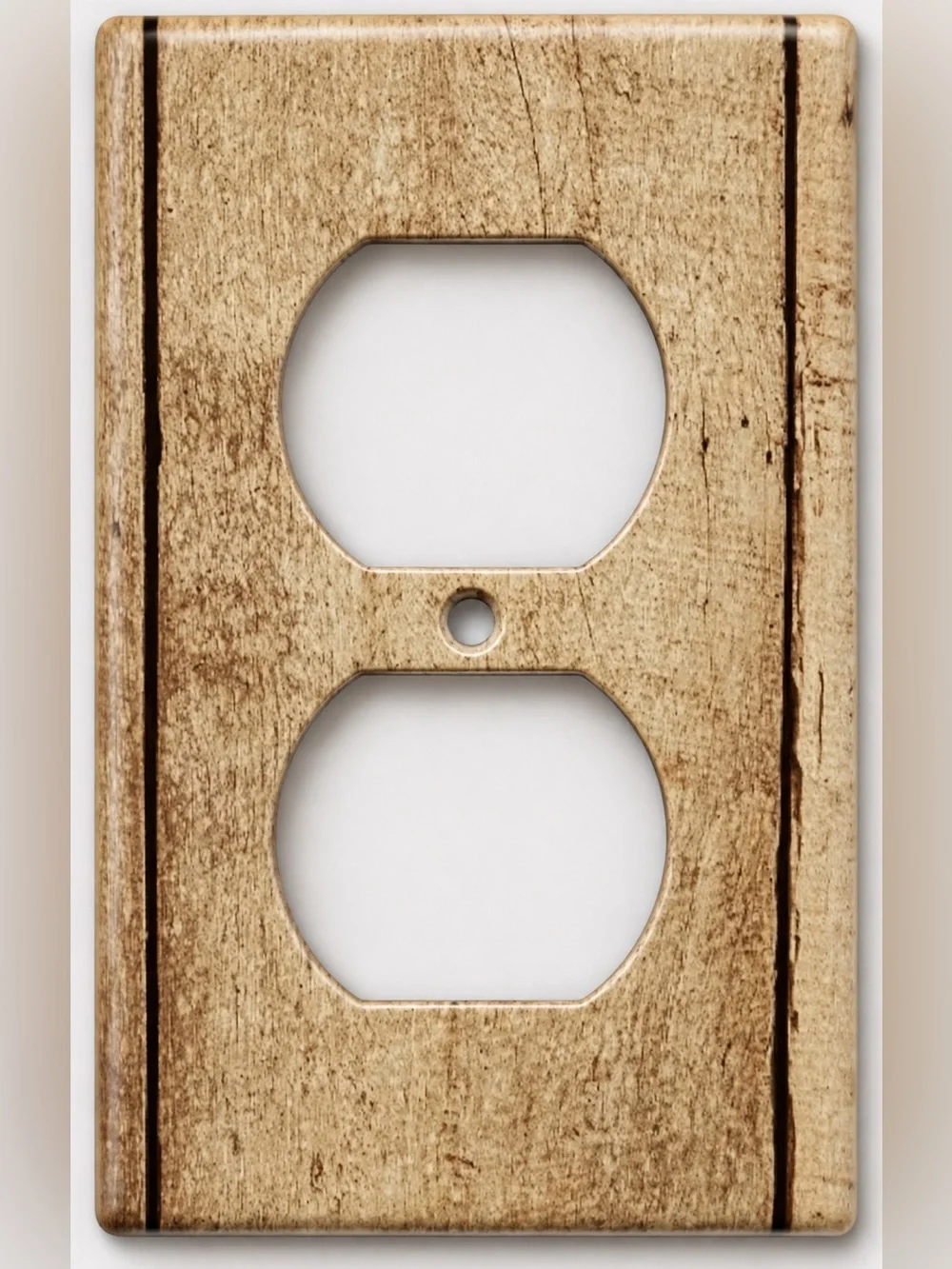 Handmade Barn Wood Rustic Farmhouse Duplex Outlet Cover Plate